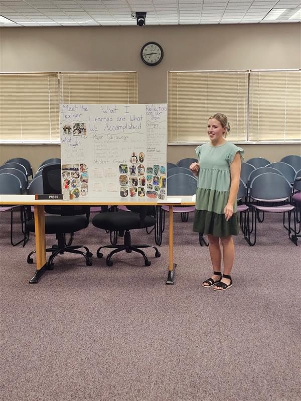 Teacher presenting